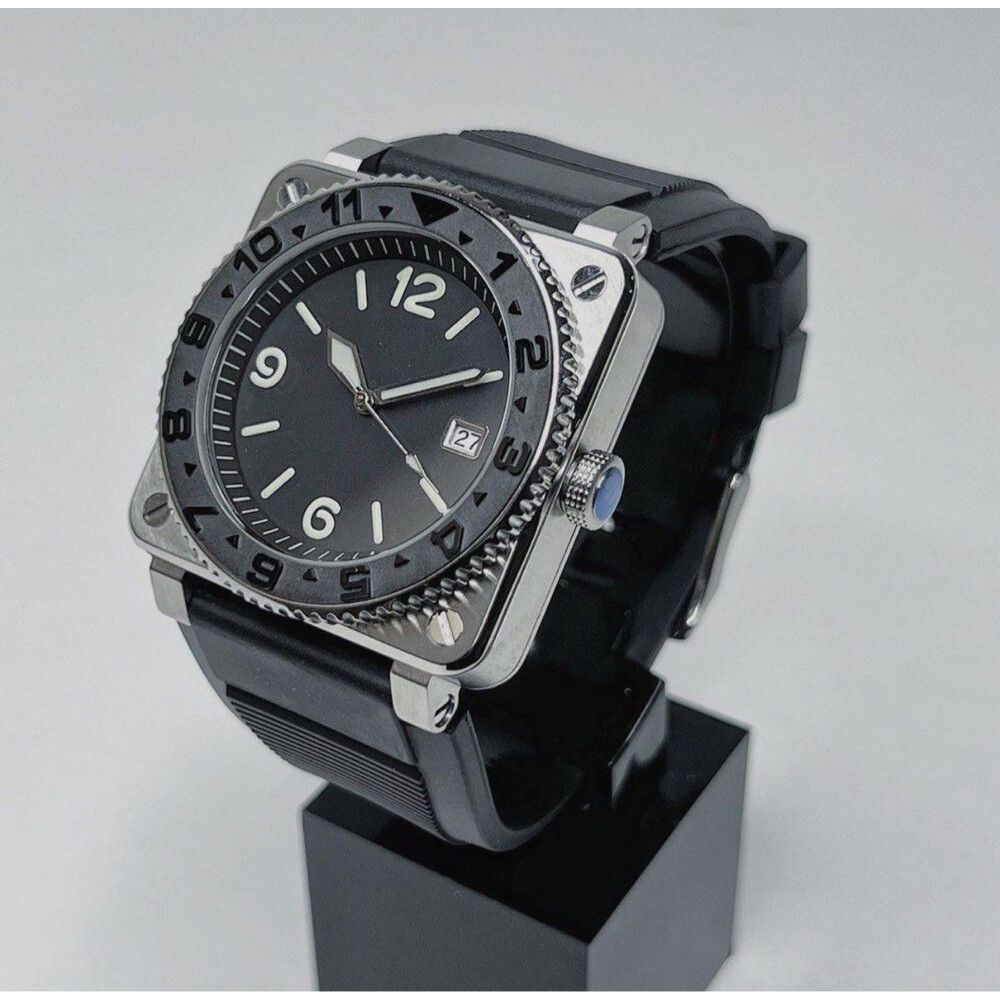  Custom Seiko Mod • Bell Ross BR03 No Logo Diver • 42mm